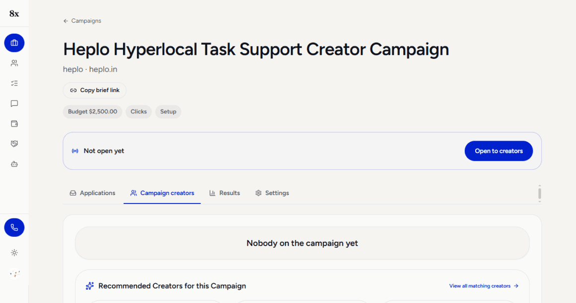 Campaign header before