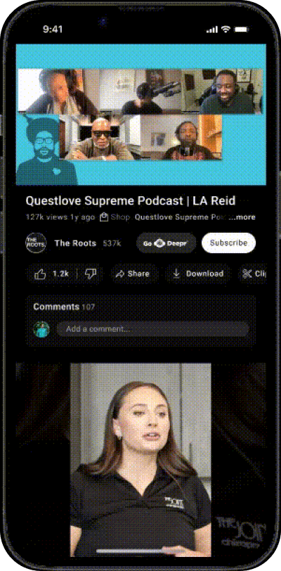 Deepr inside YouTube